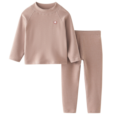 上宝麦秋冬德绒高领内衣套装