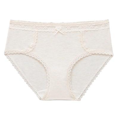 莫代尔纯棉裆中腰内裤女