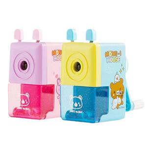 得力卷笔刀手摇式转笔刀削铅笔器小学生专用多功能便携小型儿童文具学习用品自动进铅美术削笔机铅笔刀削笔刀