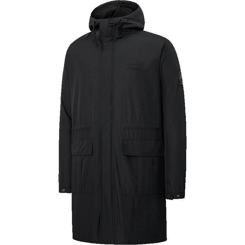 鸿鹄丨鸿星尔克风衣男冬季男士国潮复古中长款防风运动外套大衣男