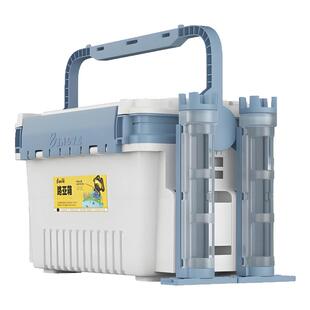 路亚钓箱LEDA乐达户外新款便捷式多功能路亚箱全套配件双层钓鱼箱