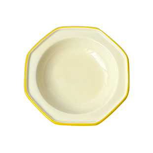 韩国ins风小吃盘子陶瓷八边形可爱甜品点心水果小碟子多巴胺餐具