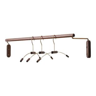 黑胡桃简易墙角挂衣杆服装店转角衣帽架墙面装饰次净衣收纳架实木