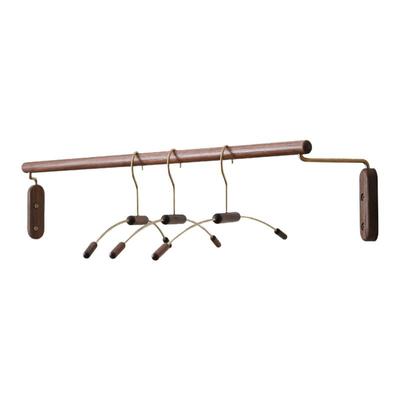 素风墙角挂衣杆转角衣帽架