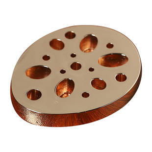 戴玉堂黄铜九孔香插线香香座多孔香炉插香家用佛具用品小香插香托