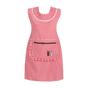 韩版围裙可爱坎肩透气纯棉马甲时尚女厨房防污耐脏护衣罩衣工作服
