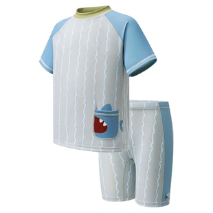 KK树儿童泳衣男童女孩宝宝分体防晒速干短袖游泳装夏海边沙滩A类