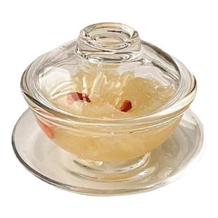 燕窝碗银耳小炖盅玻璃透明带盖甜品碗精致家用中式下午茶碗碟套装