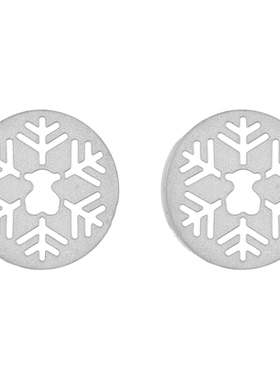 雪花小熊耳钉欧美百搭圆形小熊女款项链时尚潮流前沿