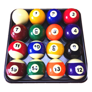儿童台球子散球25MM树脂16彩38MM黑八母球美式单个44MM斯诺克小球