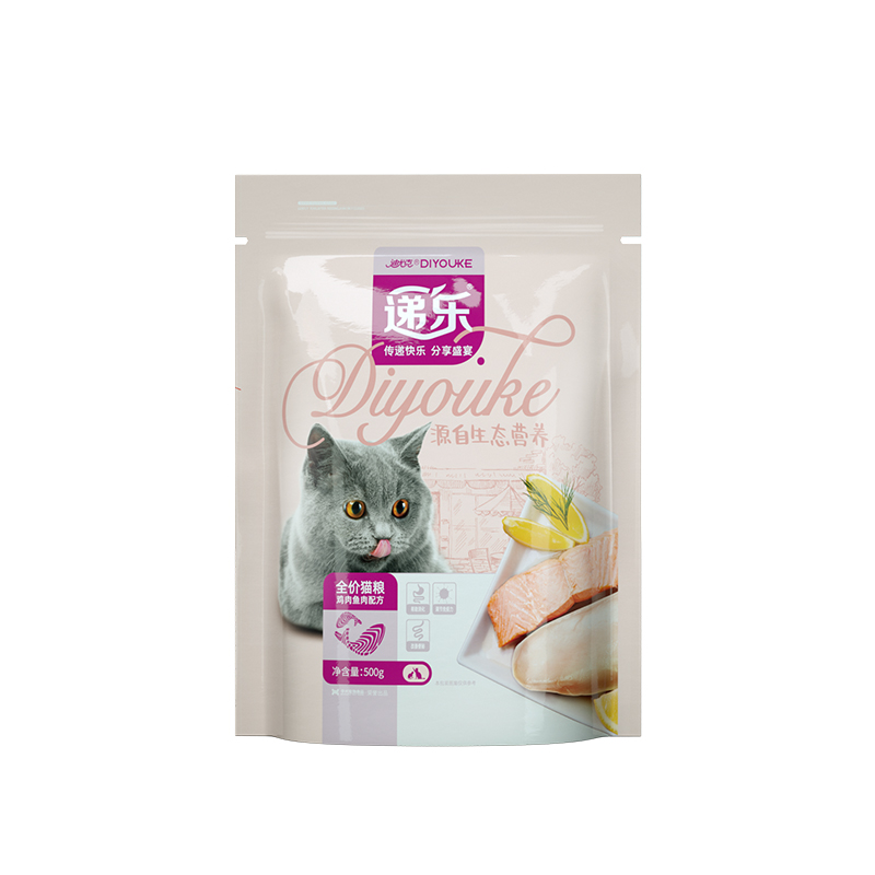 迪尤克递乐猫粮500g布偶蓝猫美短成猫幼猫通用型土猫专用粮小包装