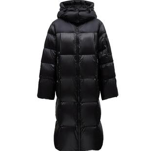 【鹅绒服】ONLY冬季时尚宽松廓形街头风连帽长款重磅保暖羽绒服