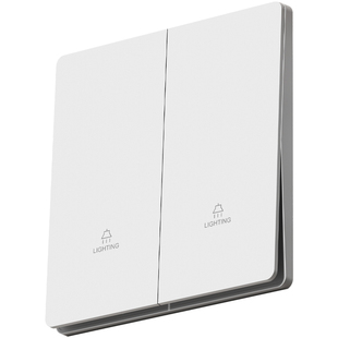 国际电工家用单开双联一灯双开双控开关插座面板86型白色超薄哑光