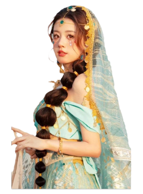 灯笼泡泡辫马尾异域风