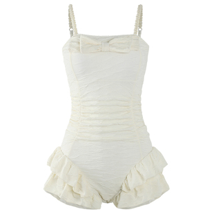 breezeholiday连体泳衣女保守遮肚显瘦聚拢泡温泉度假学生泳装