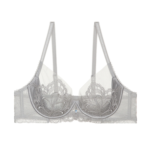 LACLOVER兰卡文仙羽之境系列性感蕾丝刺绣薄文胸内衣女LC13SZ1