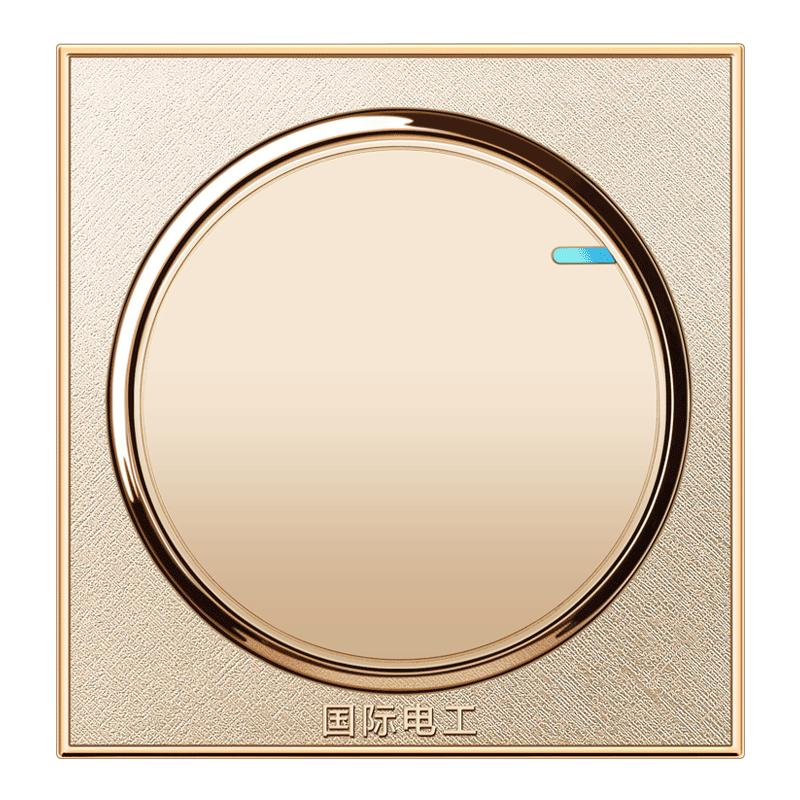 国际电工圆形开关插座面板多孔