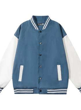 蓝白色棒球服日系青春校园复古