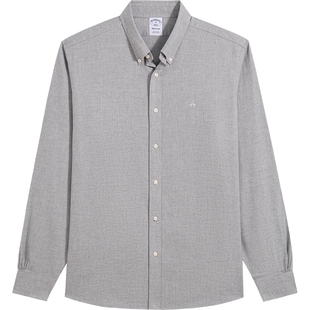 [100%棉]Brooks Brothers/布克兄弟男士25秋冬新人字纹法兰绒衬衫