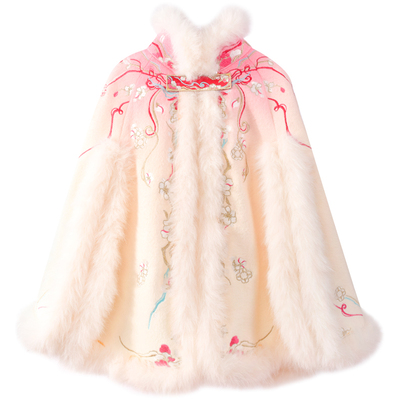 乌扣踏雪寻梅女童汉服斗篷