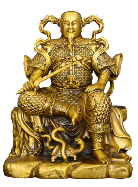 纯黄铜祖师爷玄天大帝真武大帝