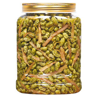 新货农家青豆笋丝500g水煮多味笋干罐装即食临安特产青豆散装零食