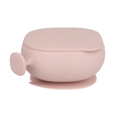 bbox硅胶手柄大吸盘带盖碗防摔