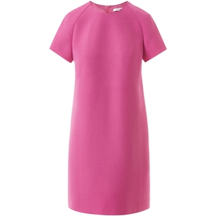 LANCY/朗姿2025春新款简约廓形设计感半袖连衣裙气质高级感裙子