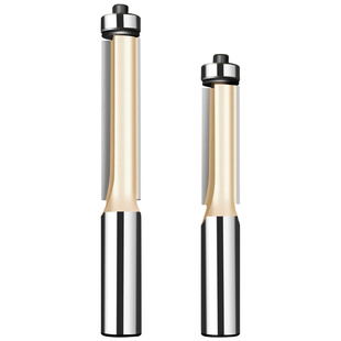 德国卡浦加长带轴承修边刀修边机刀头雕刻机双刃直刀木工锣铣刀具