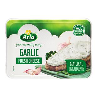 阿尔乐原味蒜香无乳糖奶油奶酪丹麦原装进口面包贝果涂抹奶酪150g