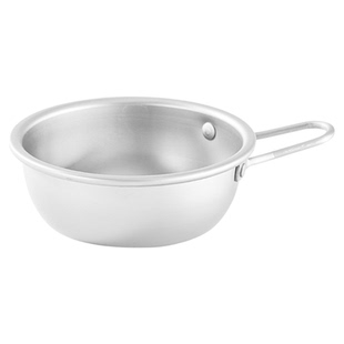 韩式铝碗商用小吃餐碗火锅蘸料碟冰粉碗带把手黄铝泡面碗热凉酒碗
