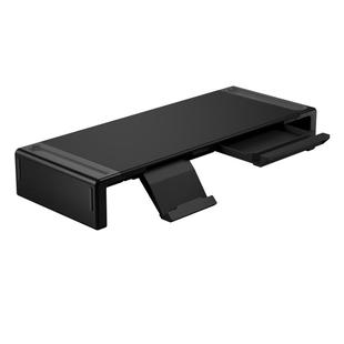 oimaster显示器增高架台式电脑支架多功能显示器底座usb屏幕升降架办公工位神器桌面置物架可折叠笔记本支架