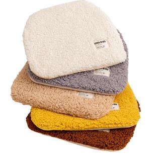 羊羔绒餐椅垫加厚坐垫椅子垫马蹄形可拆洗方形防滑简约现代屁垫子