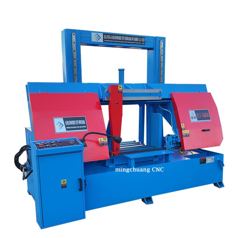 GB4265高效模具钢切割双立柱龙门带锯床650mm半自动卧式金属锯