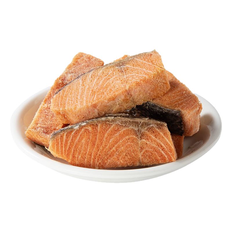 宠物猫咪零食三文鱼块冻干鱼干增肥发腮鱼油营养拌饭吃狗狗零食