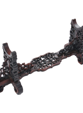 听物家居红酸枝横财摆件托架