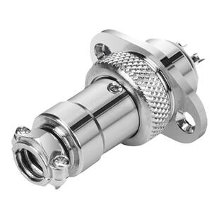 菱形航空插头插座GX16-2 3 4 5 6 7 8 9芯铜镀银焊脚电胶木母头