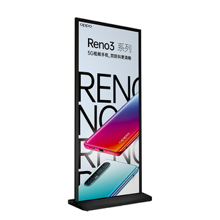 黑色双面丽屏展示架80x180kt板萍广告立牌门型立式落地注水易拉宝