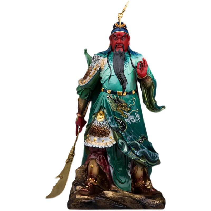 关圣帝君铜像武财神关二爷神像关羽像关公客厅办公室大厅招财摆件
