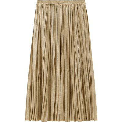 播商场同款百褶A字半身裙女秋季新款中长款气质裙子BDS3BD3132