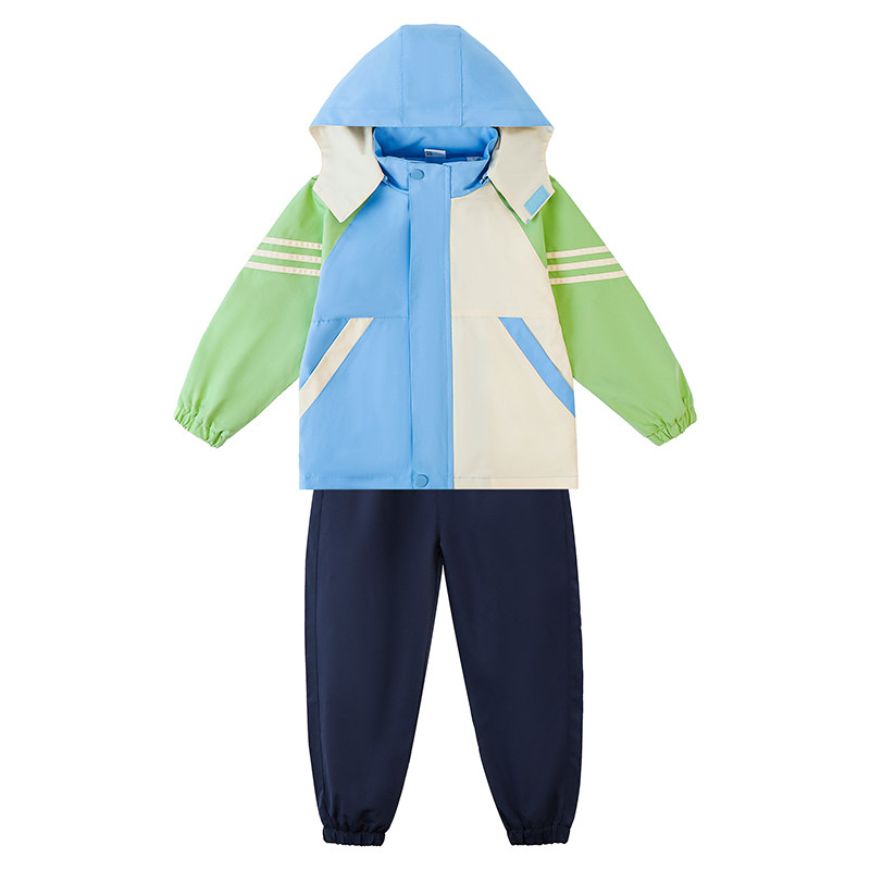 幼儿园园服冲锋衣三件套儿童班服套装年级运动会小学生校服春秋装