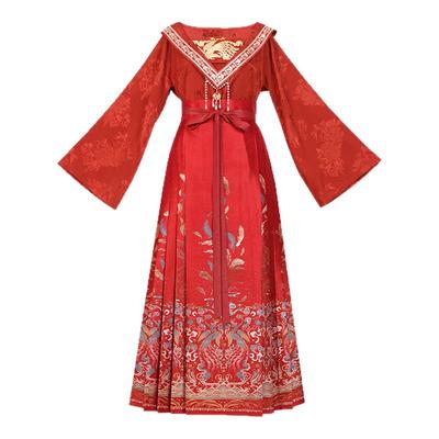 【重回汉唐嬿婉良时】新中式红色马面裙明制汉服中式婚服敬酒服