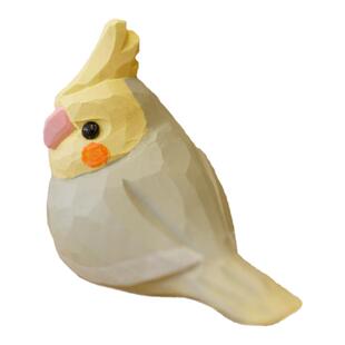 木刻自习室|木雕小鸟 玄凤鹦鹉 可爱治愈纯手工桌面摆件新婚礼物