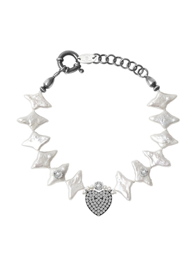 TWOR缇坞/星星珍珠爱心吊坠手链