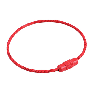 糖果色钥匙圈钥匙扣钢丝圈钢丝环钢丝绳钥 匙扣钥匙圈吊牌挂扣