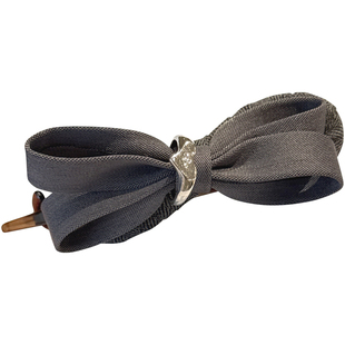 复古蝴蝶结布艺横夹盘发扭扭夹发量多盘发抓夹高级感半扎发一字夹