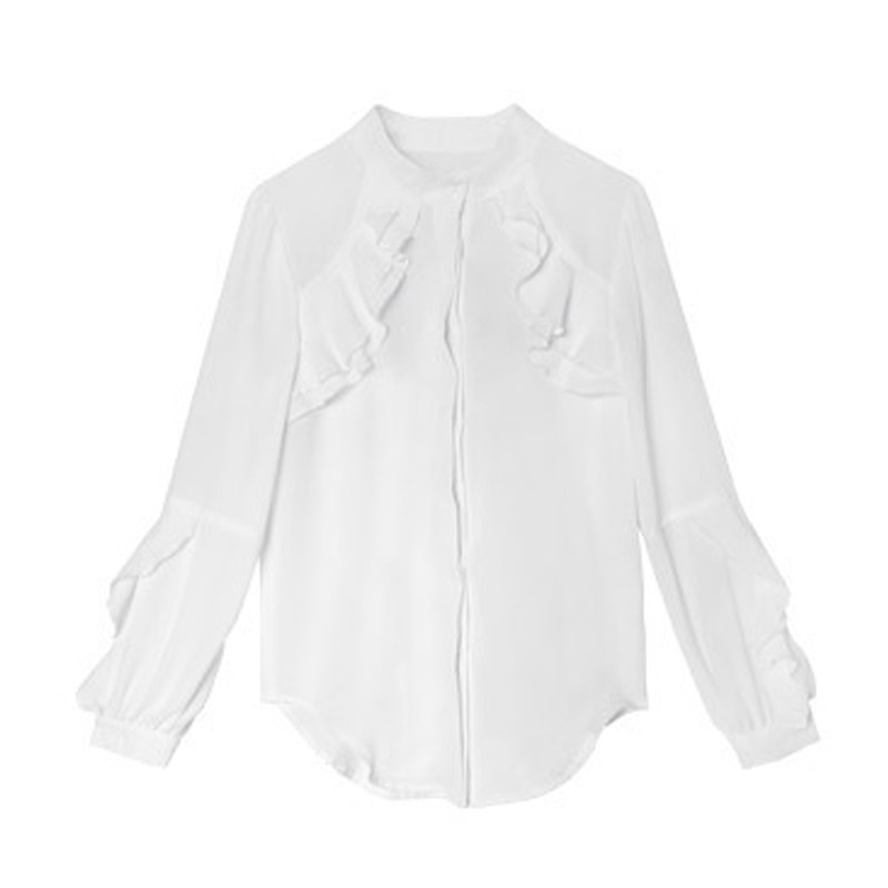 2025春夏刘涛新款韩版百搭女衣服潮同款柔美雪纺衬衫女商务休闲