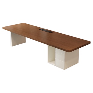 实木书桌现代简约老板桌办公桌意式轻奢电脑桌大板桌工作台高级感