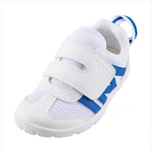 现货IFME小白鞋 男女童粘扣款防臭透气网面鞋白色幼儿园鞋儿童鞋