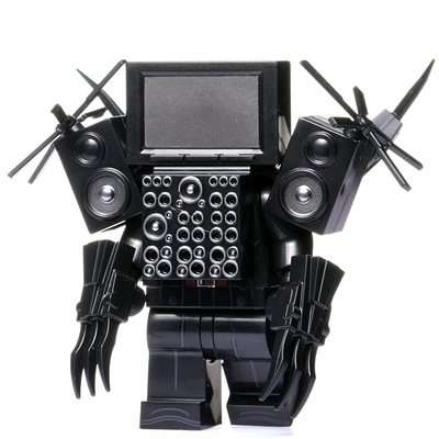 马桶人和监控人塑料积木儿童玩具